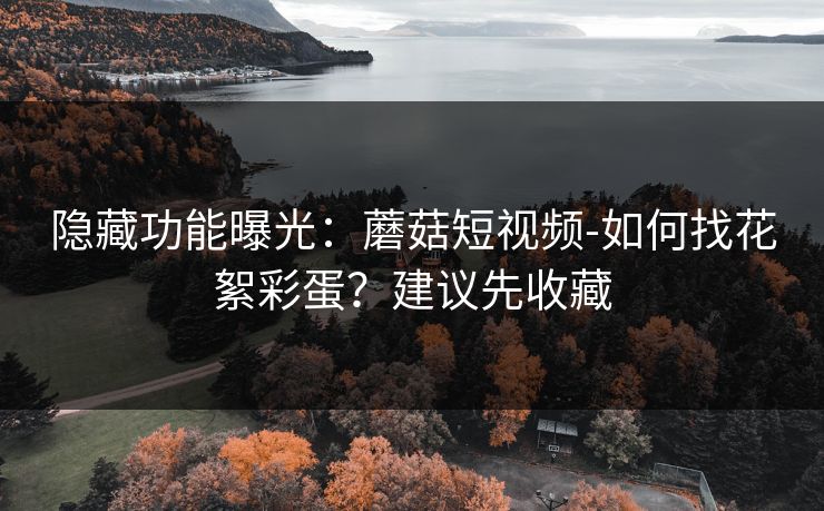 隐藏功能曝光：蘑菇短视频-如何找花絮彩蛋？建议先收藏